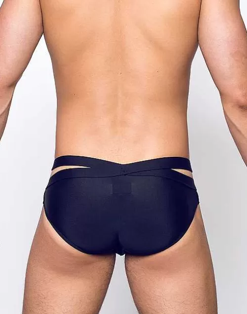 Blk Double Strap Swim-Black^2EROS Best Sale