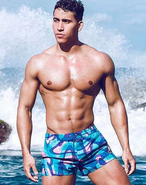 S50 Print Shorts-Kai Blue^2EROS Fashion