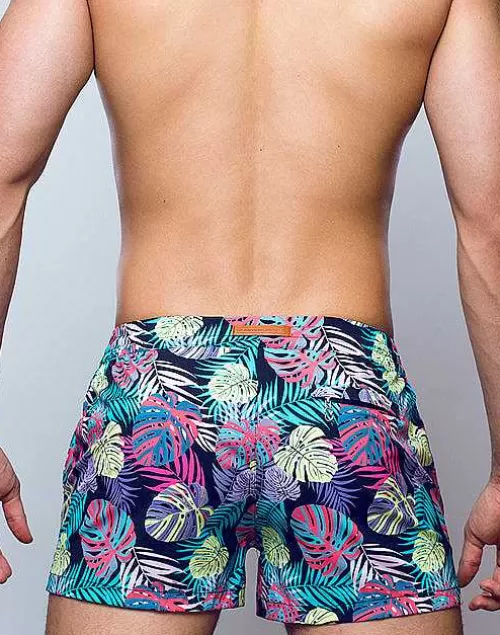 S50 Print Swimshorts-Monstera Black^2EROS Fashion