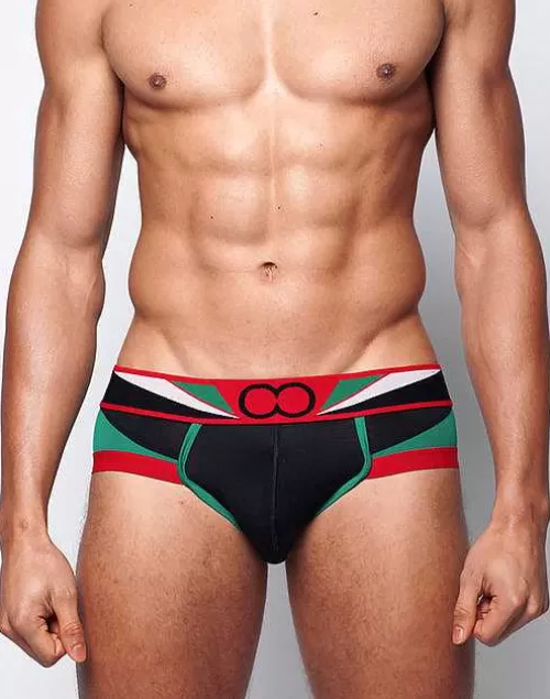 U20 Vavoom Brief Underwear-Black/Green^2EROS Store