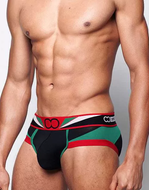U20 Vavoom Brief Underwear-Black/Green^2EROS Store