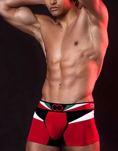 U31 Vavoom Trunk Underwear-Red/White^2EROS Clearance