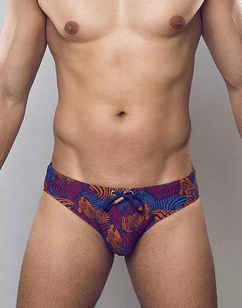 V10 Print Swim Brief-Stallion Navy^2EROS Hot