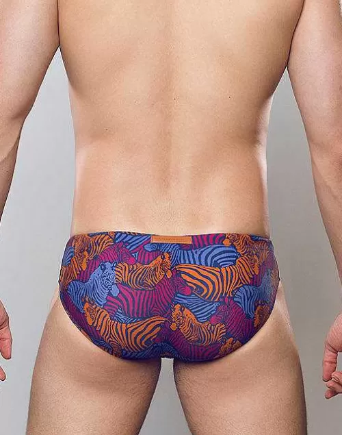 V10 Print Swim Brief-Stallion Navy^2EROS Discount