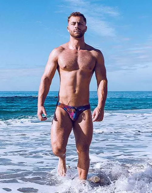 V20 Print Swim Brief-Stallion Navy^2EROS Discount