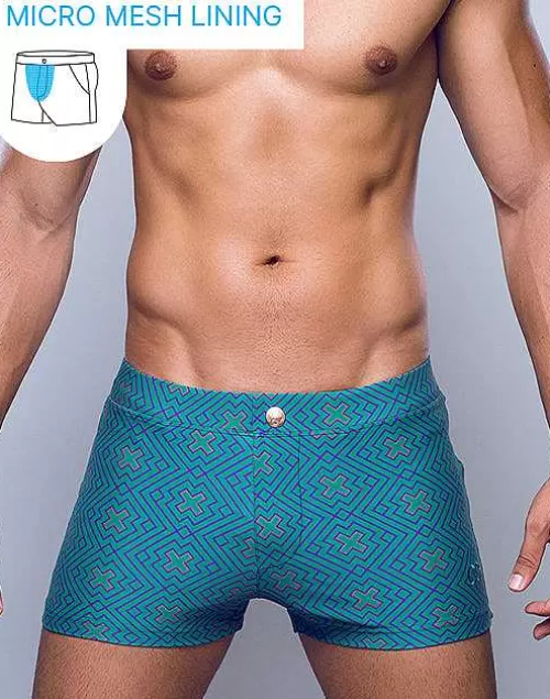 V60 Bondi Print Swim Trunks-Jade^2EROS Clearance