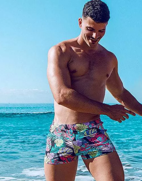 V60 Bondi Print Swim Trunks-Monstera Black^2EROS Store
